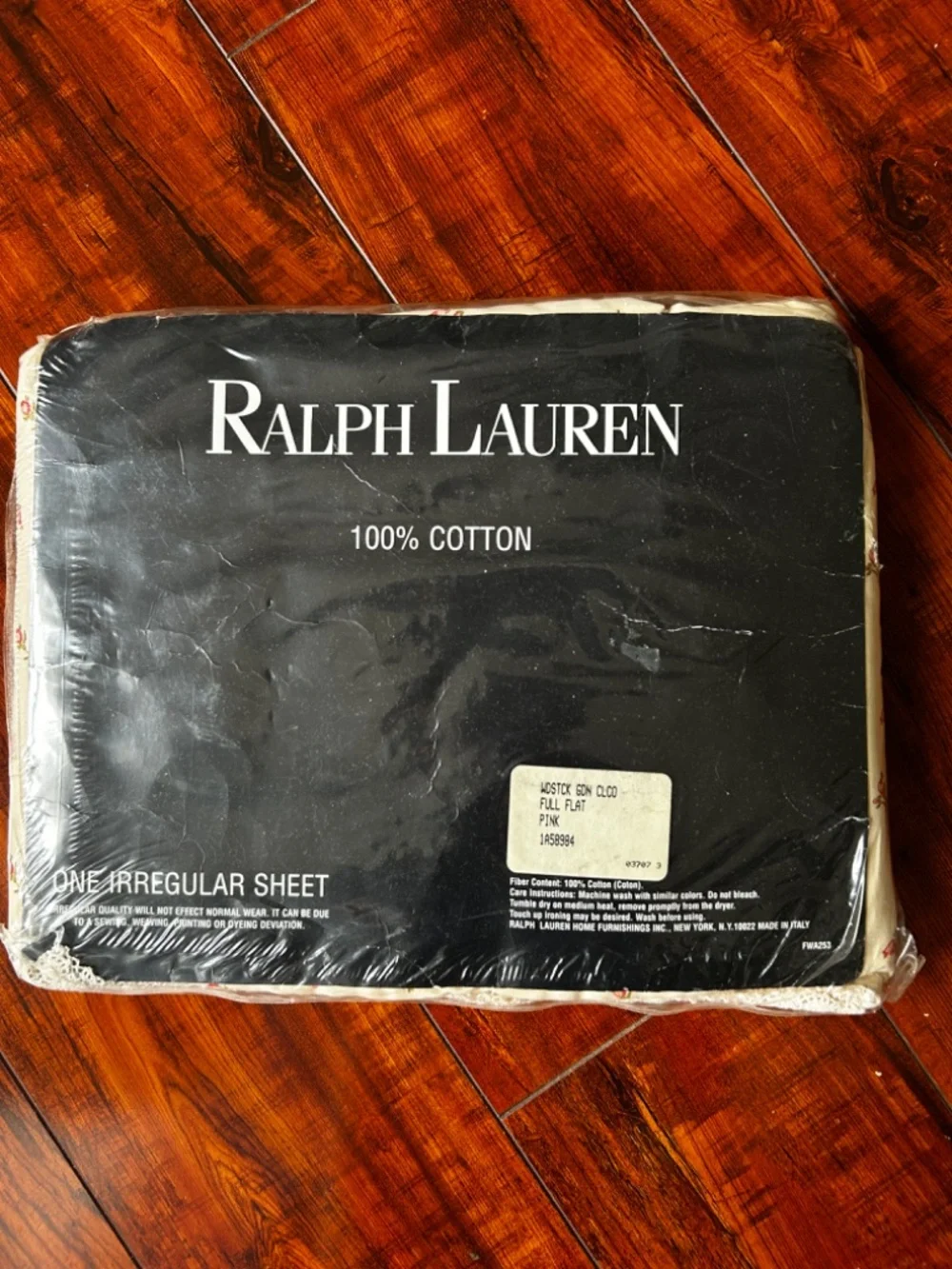 Ralph Lauren 1 Irregular Full Sheet Woodstock garden calico rosebud 100% Cotton